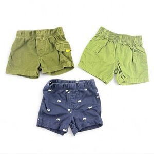 Green and blue baby boy shorts size 3 months